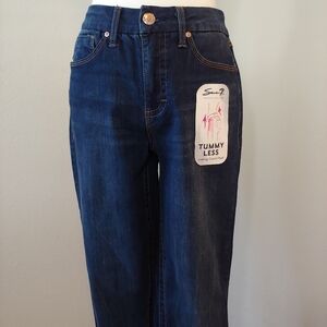 Seven7 Women's Dark Blue Tummy Control High Rise Skinny Jeans size 8 NWT